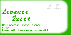 levente quitt business card